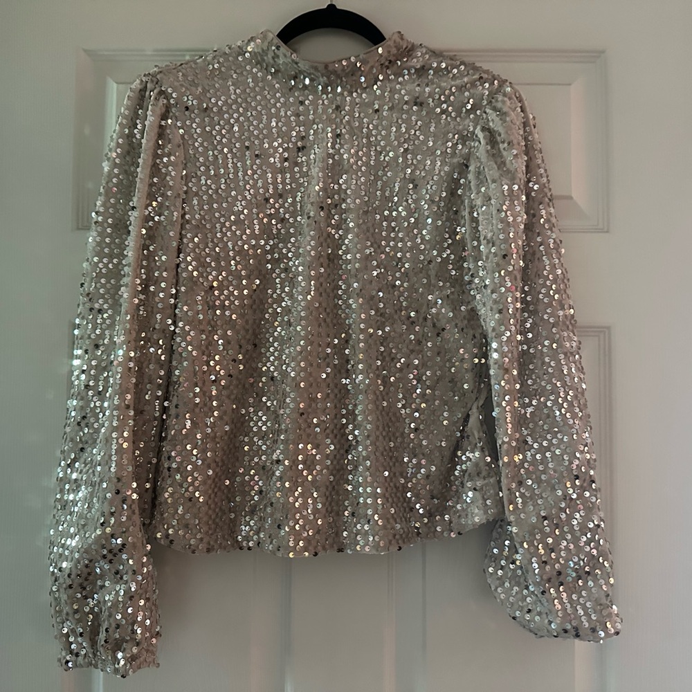 Sanctuary Champagne Color Sequence Top Size Medium - image 4